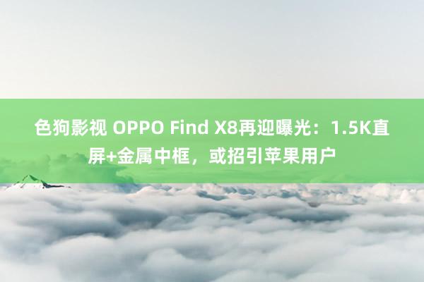 色狗影视 OPPO Find X8再迎曝光：1.5K直屏+金属中框，或招引苹果用户