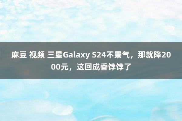 麻豆 视频 三星Galaxy S24不景气，那就降2000元，这回成香饽饽了