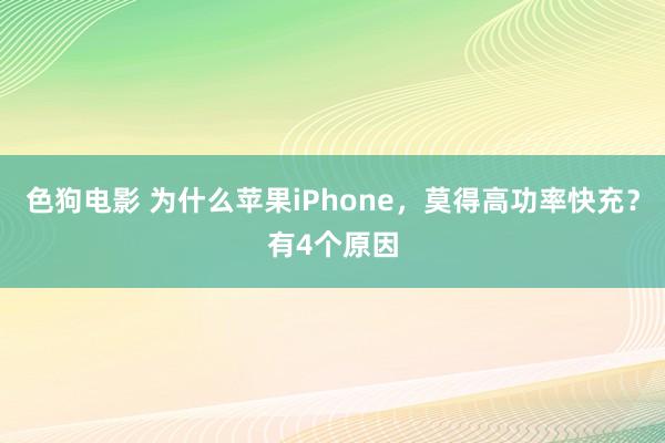 色狗电影 为什么苹果iPhone，莫得高功率快充？有4个原因