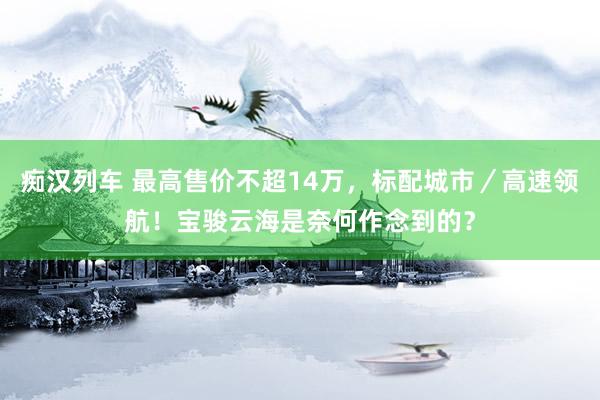 痴汉列车 最高售价不超14万，标配城市／高速领航！宝骏云海是奈何作念到的？