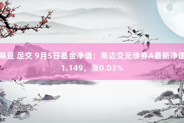 麻豆 足交 9月5日基金净值：南边交元债券A最新净值1.149，涨0.03%