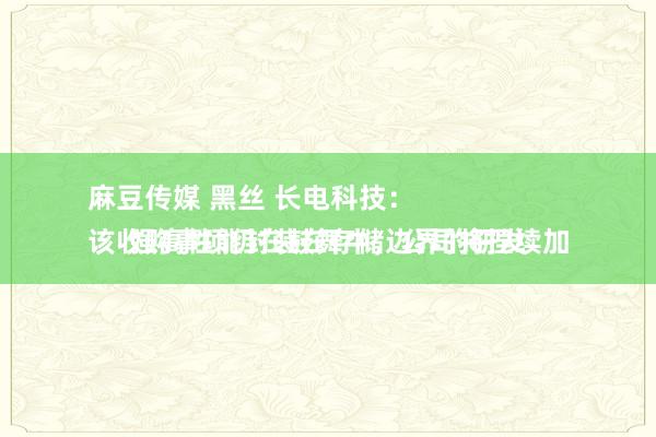 麻豆传媒 黑丝 长电科技：
该收购事项仍在鼓舞中，公司将捏续加强高性能封装在存储边界的研发