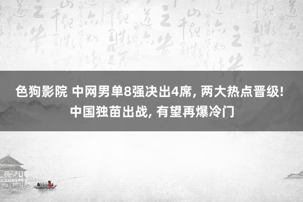 色狗影院 中网男单8强决出4席， 两大热点晋级! 中国独苗出战， 有望再爆冷门