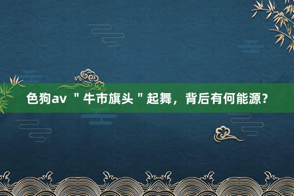 色狗av ＂牛市旗头＂起舞，背后有何能源？