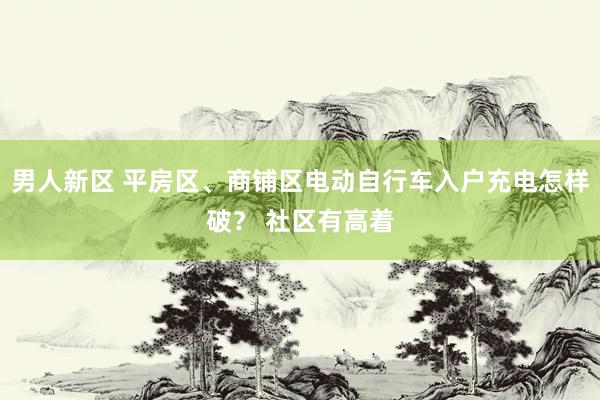 男人新区 平房区、商铺区电动自行车入户充电怎样破？ 社区有高着