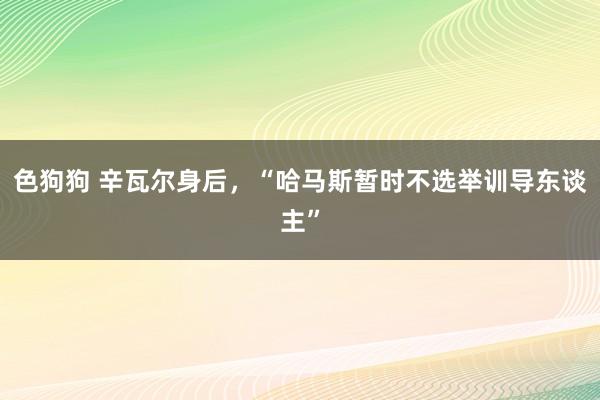 色狗狗 辛瓦尔身后，“哈马斯暂时不选举训导东谈主”