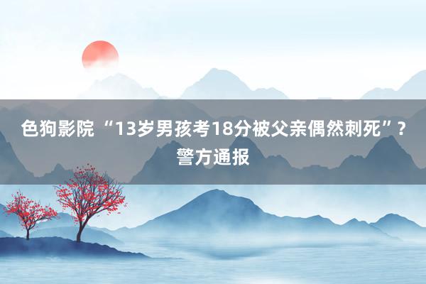 色狗影院 “13岁男孩考18分被父亲偶然刺死”？警方通报