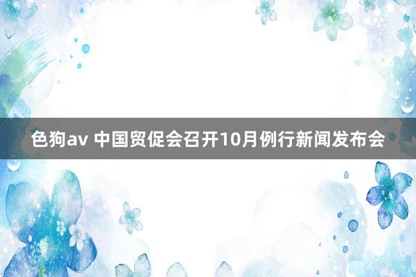 色狗av 中国贸促会召开10月例行新闻发布会