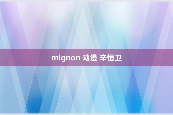 mignon 动漫 辛恒卫