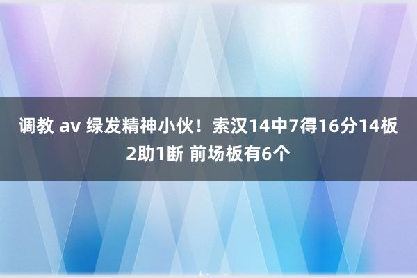 调教 av 绿发精神小伙！索汉14中7得16分14板2助1断 前场板有6个