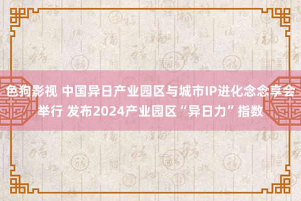 色狗影视 中国异日产业园区与城市IP进化念念享会举行 发布2024产业园区“异日力”指数