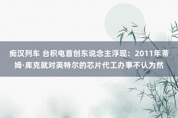 痴汉列车 台积电首创东说念主浮现：2011年蒂姆·库克就对英特尔的芯片代工办事不认为然