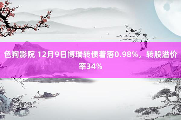 色狗影院 12月9日博瑞转债着落0.98%，转股溢价率34%