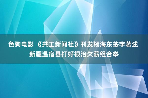 色狗电影 《共工新闻社》刊发杨海东签字著述 新疆温宿县打好根治欠薪组合拳