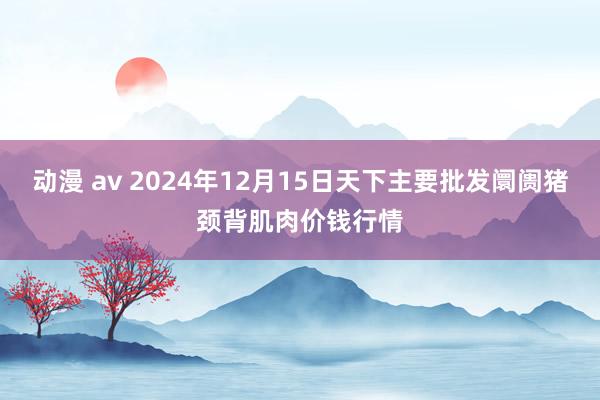 动漫 av 2024年12月15日天下主要批发阛阓猪颈背肌肉价钱行情