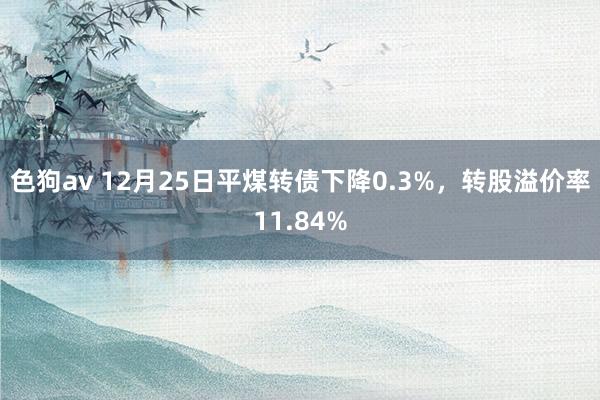 色狗av 12月25日平煤转债下降0.3%，转股溢价率11.84%