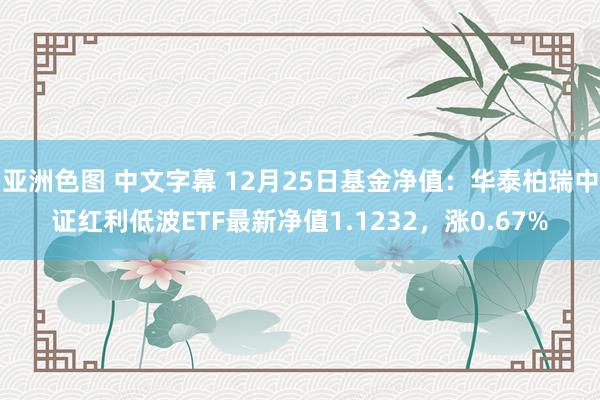 亚洲色图 中文字幕 12月25日基金净值：华泰柏瑞中证红利低波ETF最新净值1.1232，涨0.67%