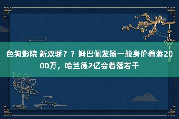 色狗影院 新双骄？？姆巴佩发扬一般身价着落2000万，哈兰德2亿会着落若干