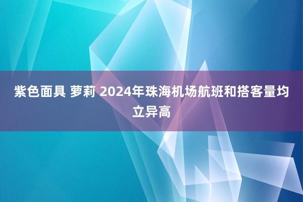 紫色面具 萝莉 2024年珠海机场航班和搭客量均立异高