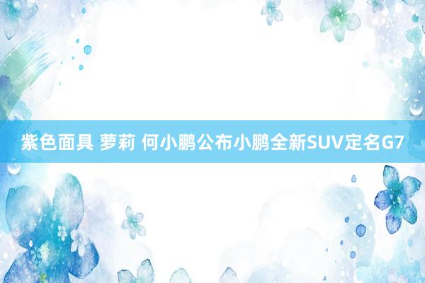 紫色面具 萝莉 何小鹏公布小鹏全新SUV定名G7