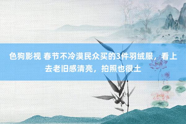 色狗影视 春节不冷漠民众买的3件羽绒服，看上去老旧感清亮，拍照也很土